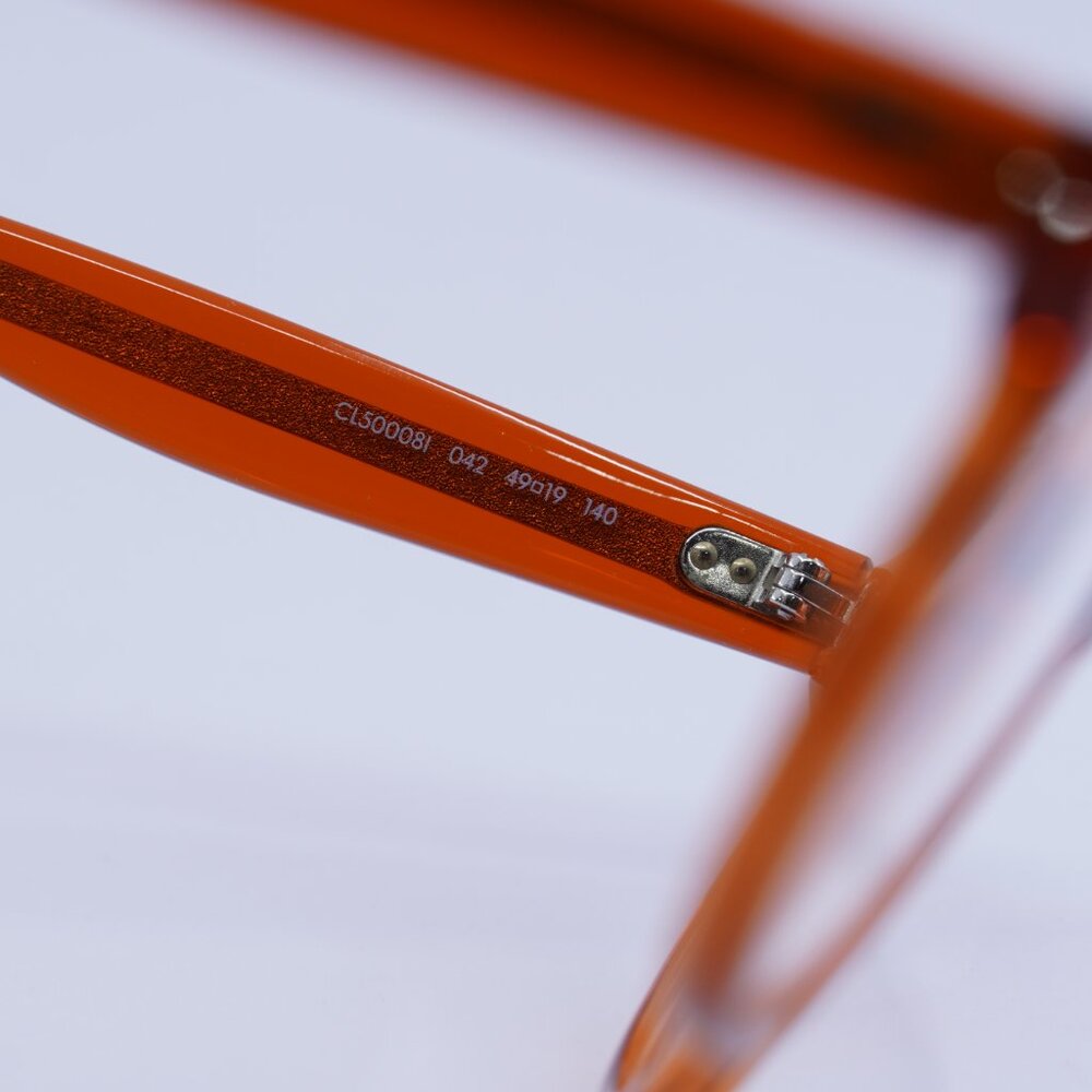 🕶️ New Celine CL50008I 042 Eyeglasses - Orange Frame 49mm - Picture 6 of 9